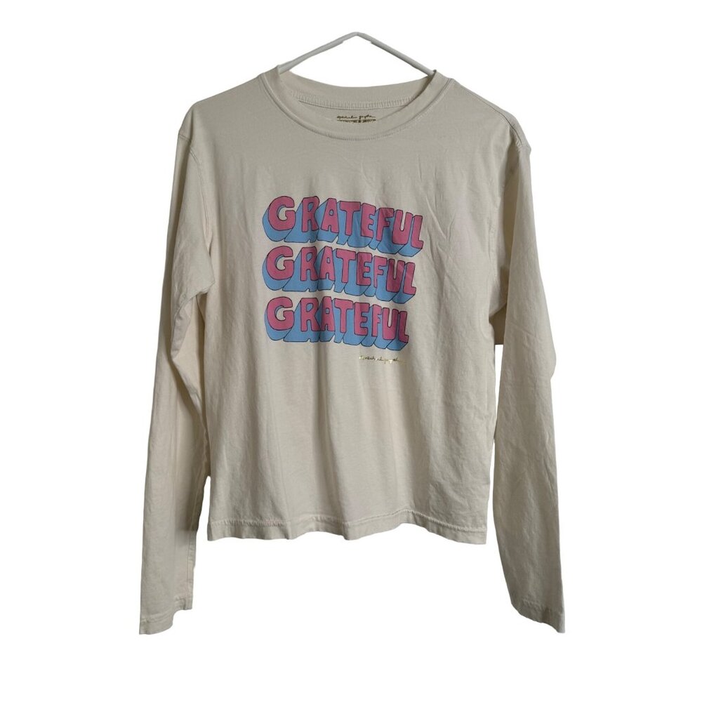 Spiritual Gangster "Grateful" Pullover Activewear Fitness Long Sleeve Tee Shirt